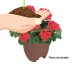 Bloomers Wall Flowers Vertical Gardening System – Create Gardens on Walls – Holds up to 4 Potted Plants – Black   555990066